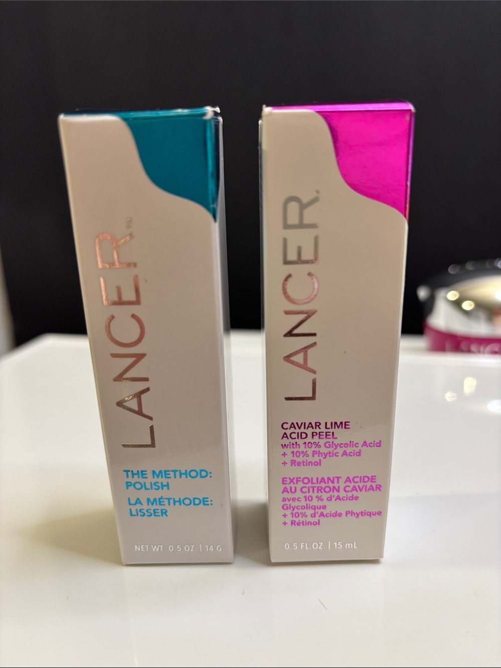 Lancer Caviar Lime Acid Peel & The Method Polish pair